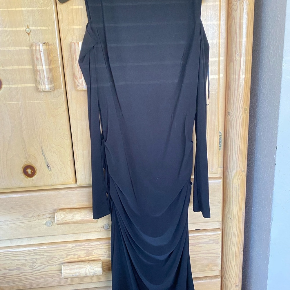 Laundry By Shelli Segal Elegant Black Long Sleeve Dress
